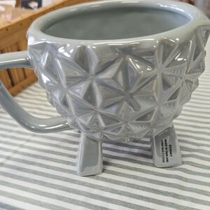 NEW EPCOT BALL Disney Geometric Gray Ceramic Mug